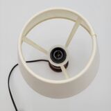 Pair of turned wooden bedside lamps