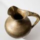 Vintage brass vase from the 1940s, hand-hammered metal, amphora shape, Italian design from the 1940s.