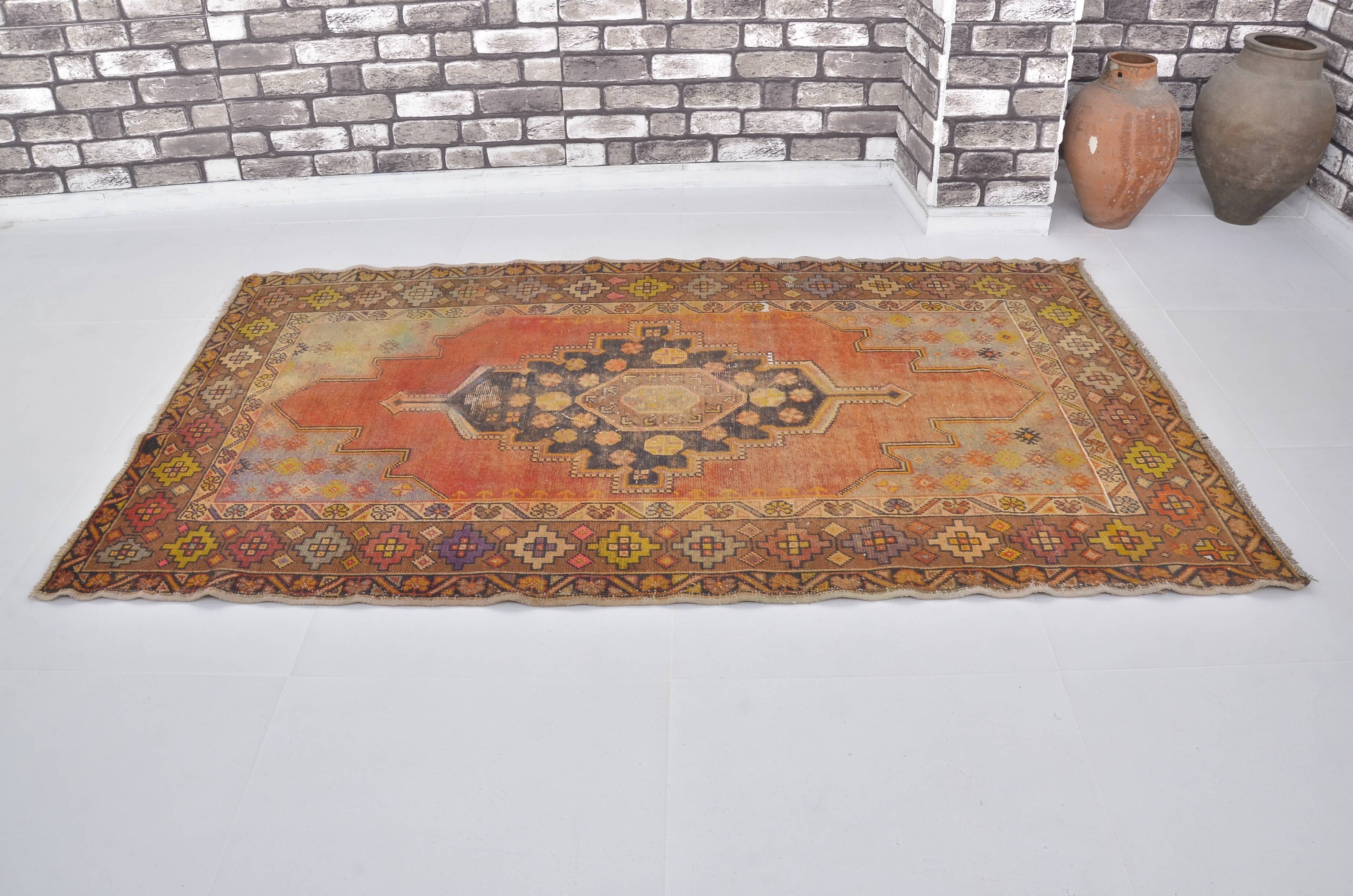 Oushak Vintage Handmade Wool Rug