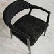 Pair of Mid Century Modern armchairs in astrakhan leather.
