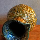 Vintage ceramic pitcher Fat Lava foams glaciers LE CYCLOPE, Annecy