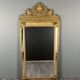 Large antique gilded metal mirror, 19th century