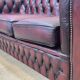 Chesterfield sofa in red leather 3 places from the 70s