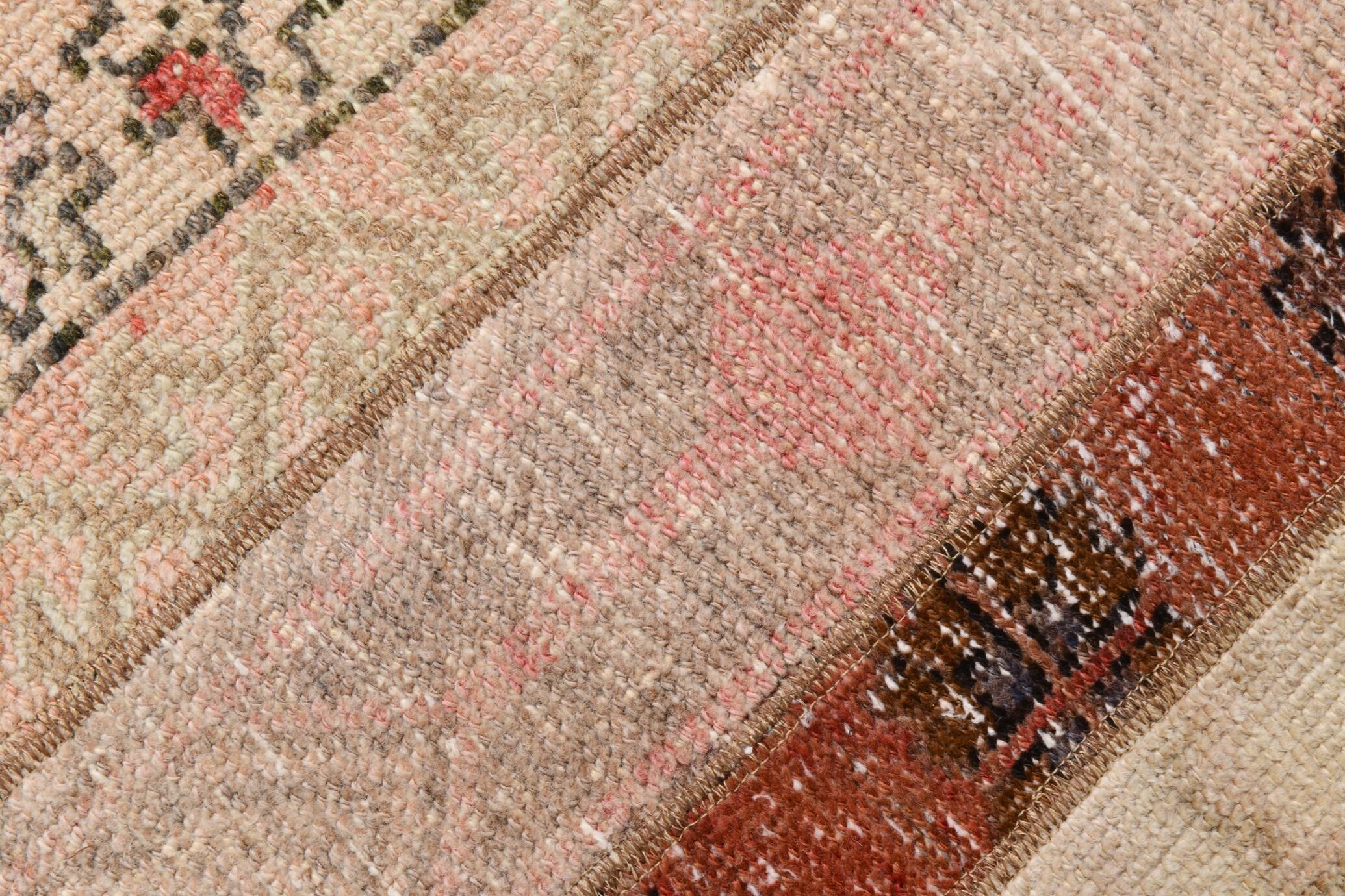 Soft & Pastel Vintage Runner Rug, 75x293Cm