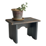 Vintage patinated grey stool