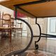 Artisanal Provencal table wrought iron base 4 chairs wreath and two armchairs gerbe Rochebobois