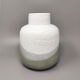 1970s Gorgeous Green And White Vase in Ceramic by F.lli Brambilla. Made in Italy