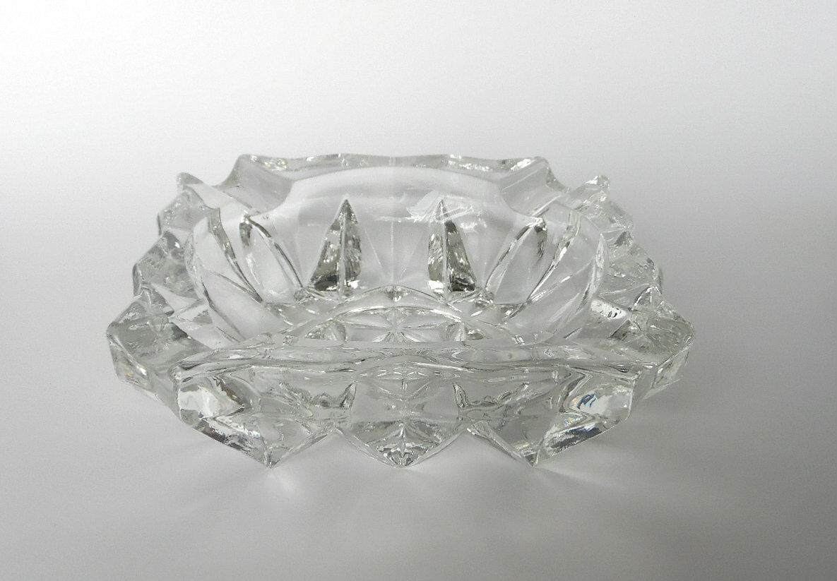 Polished glass ashtray