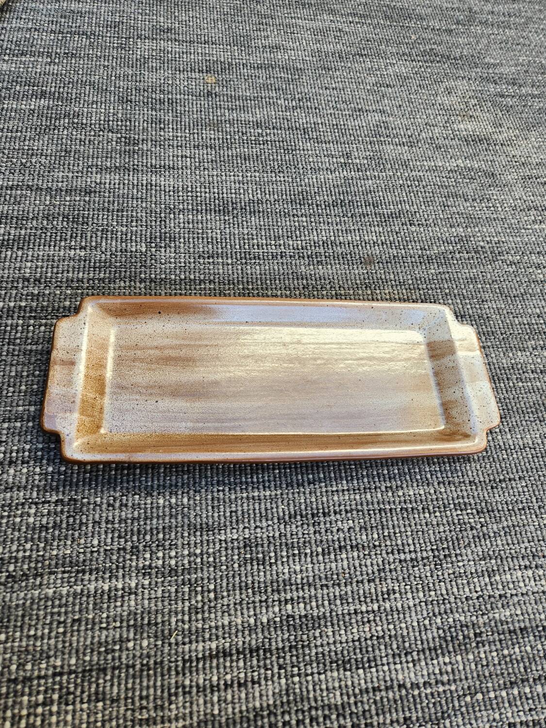 Plat en grès vintage ; Niderviller