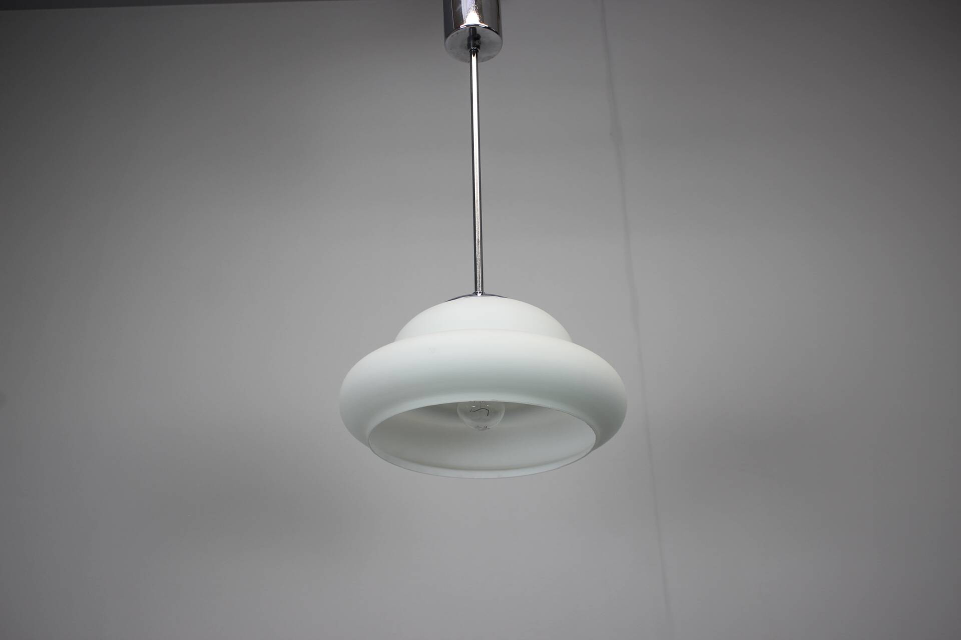 Mid-Century Chrome Pendant, 1960s, Czechoslovakia