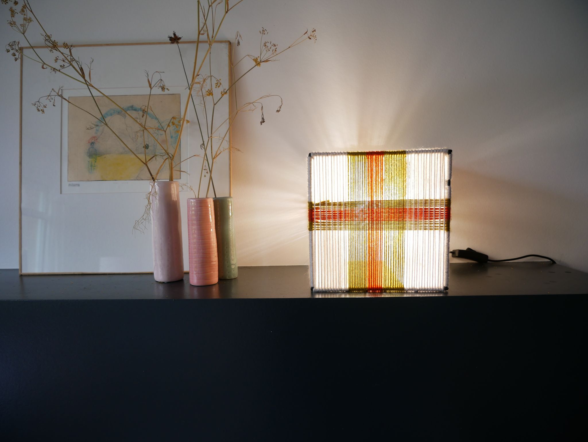 Kara table lamp woven