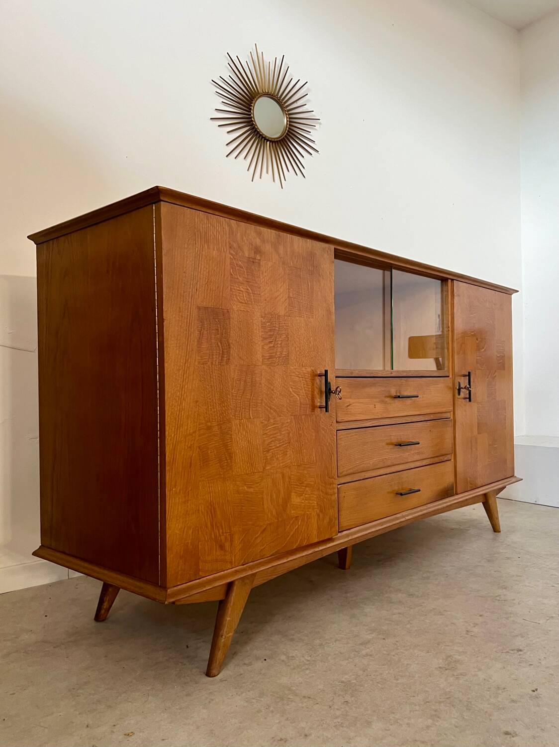 Old oak sideboard from the 50s, reconstruction period