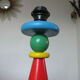 Wooden lamp " primary colors " 80s