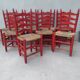 6 chaises paillées Vintage