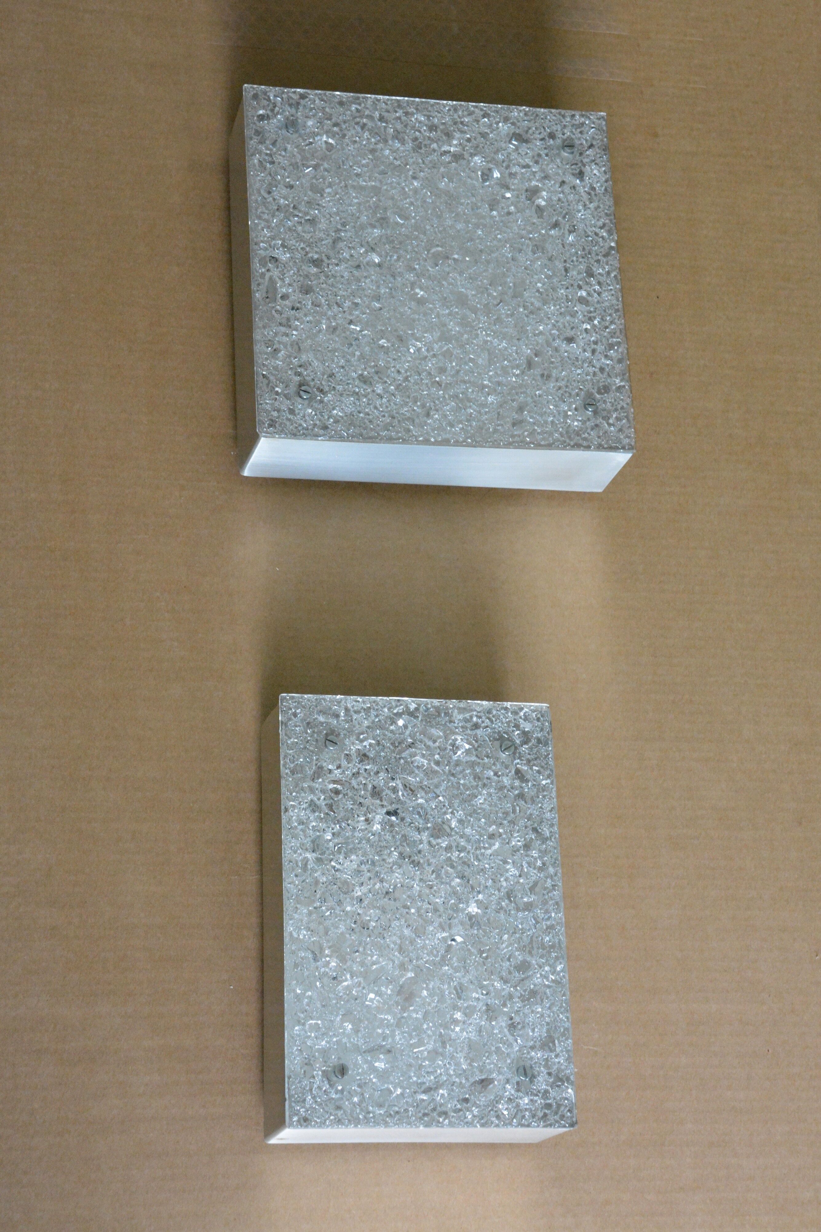 Pair of Brutalist wall lamps 60s