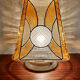 Globe glass chandelier or lamp 60s