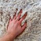 Vintage 1960s Scandinavian shag rug, Flokati style, 200cm x 203cm