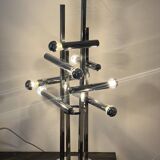 Large 70' Italian chrome table lamp by Stilux Milano