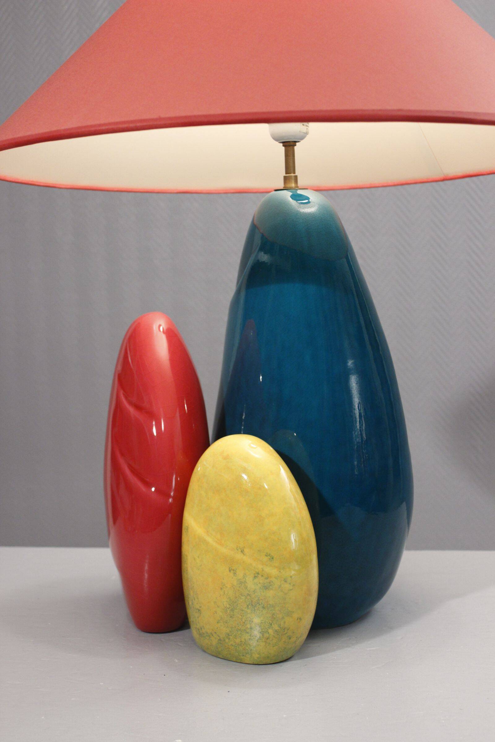 François Chatain Large menhir lamp vintage post-modern design 1990s