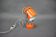 1970s Orange Metal and Chrome Lamp by Stanislav Indra, Czechoslovakia
