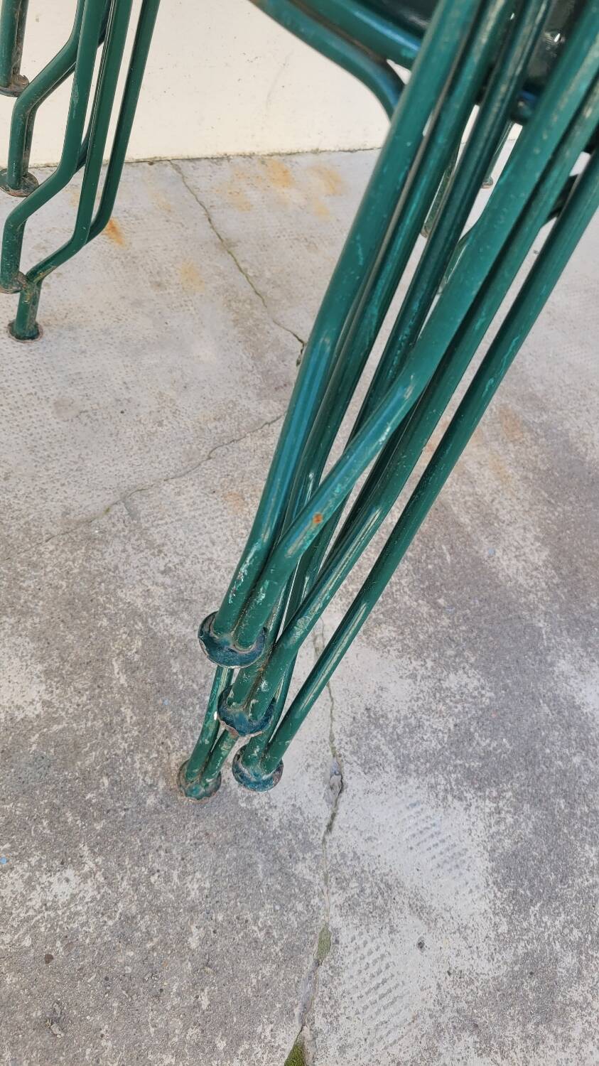 Série de 4 fauteuils de Jardin Fermob en fer ancien