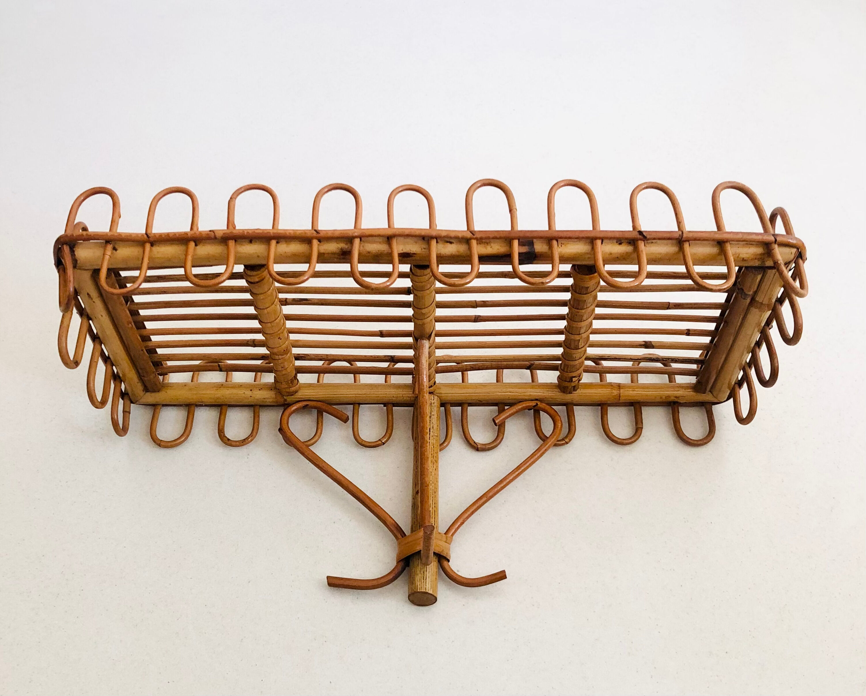 Rattan wall shelf, Italy 60