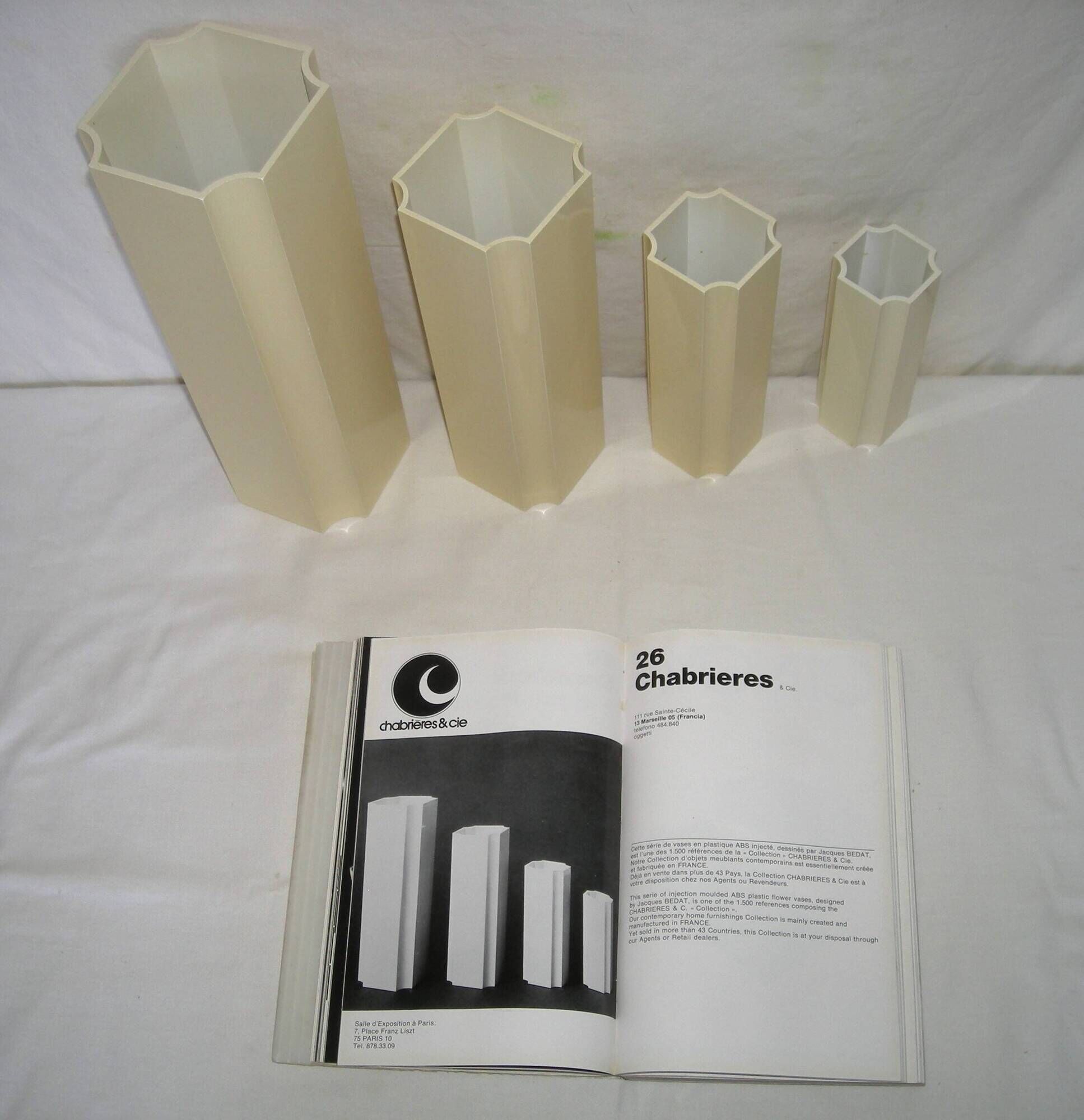 Jacques Bedat vases for Chabrières & Co from the 1970s.