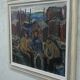 Einar Emland, Scandinavian modern painting, 1960s, Oil on Canvas, Framed