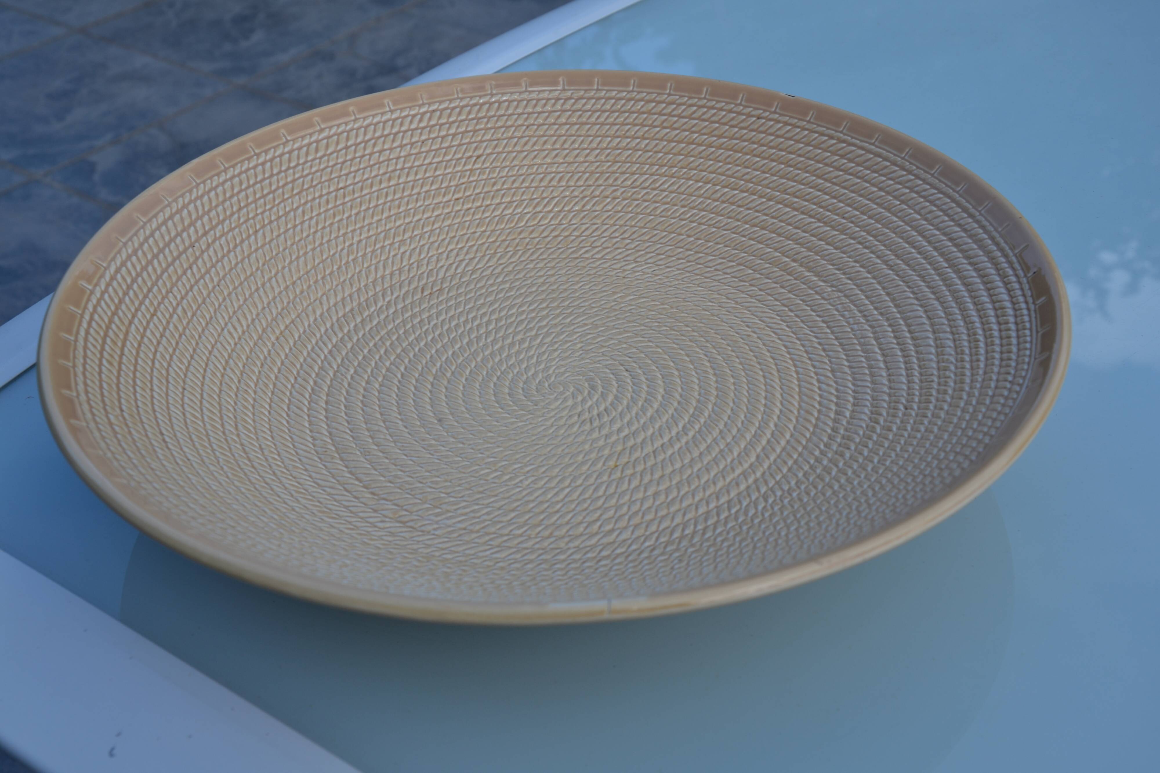 Large dish/bowl Keralux Boch "Cordaline" 1956