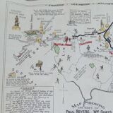 Carte de la course de Paul Revere (région de Boston)