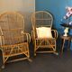 2 rattan rocking chairs