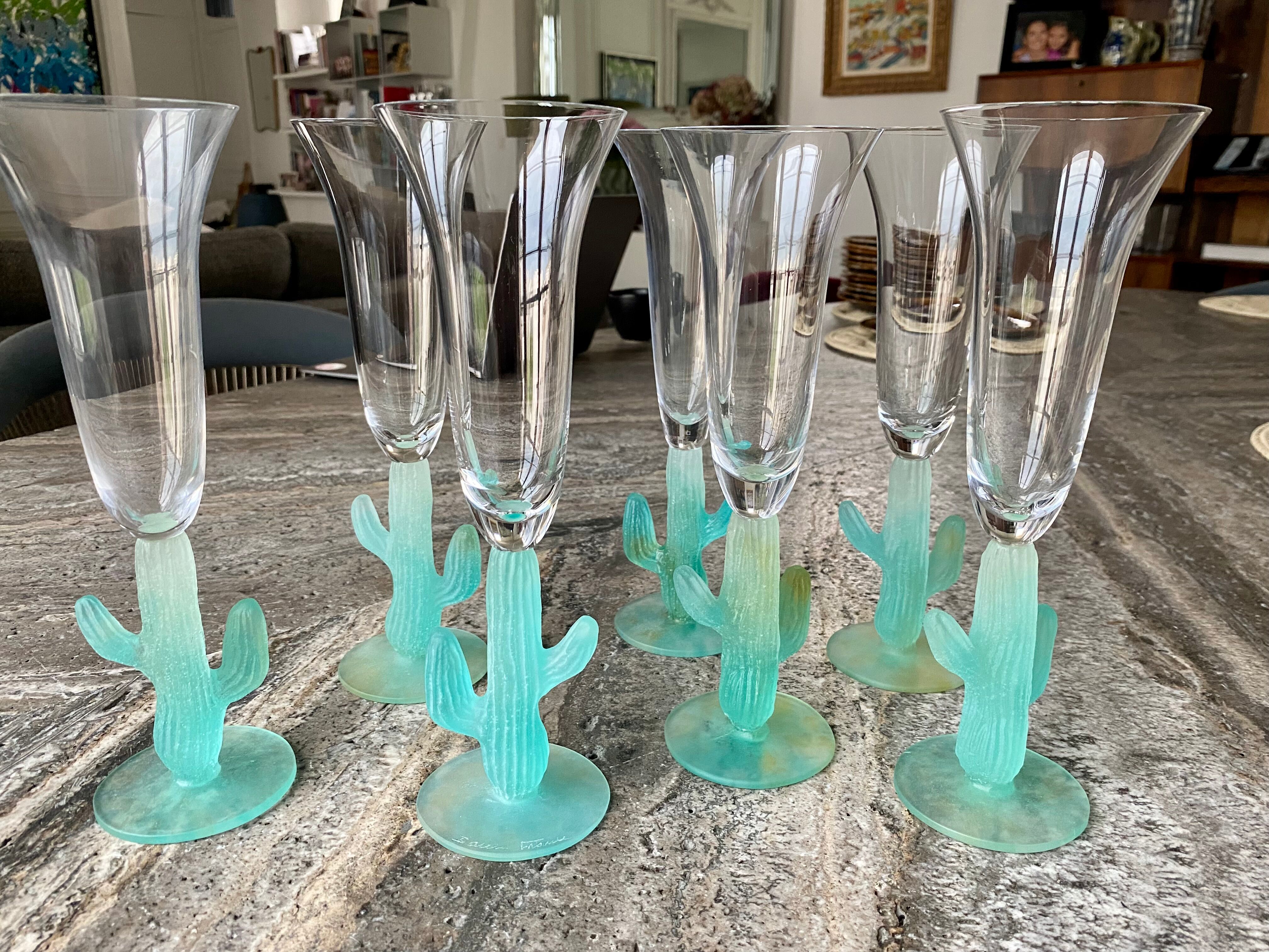 Champagne flutes model Cactus by Hilton Mc Connico