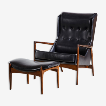 Fauteuil avec repose-pieds d'Ib Kofod Larsen