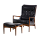 Fauteuil avec repose-pieds d'Ib Kofod Larsen