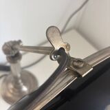 Lampe vintage 1930 Pirouett Art Déco opaline noire - 45 cm