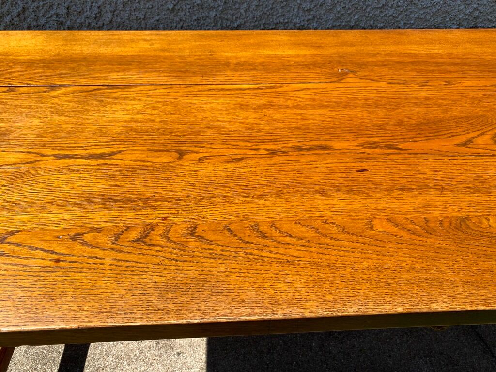 Dining farm table for 8 people in solid oak with 1 drawer 1950 200x85x79cm