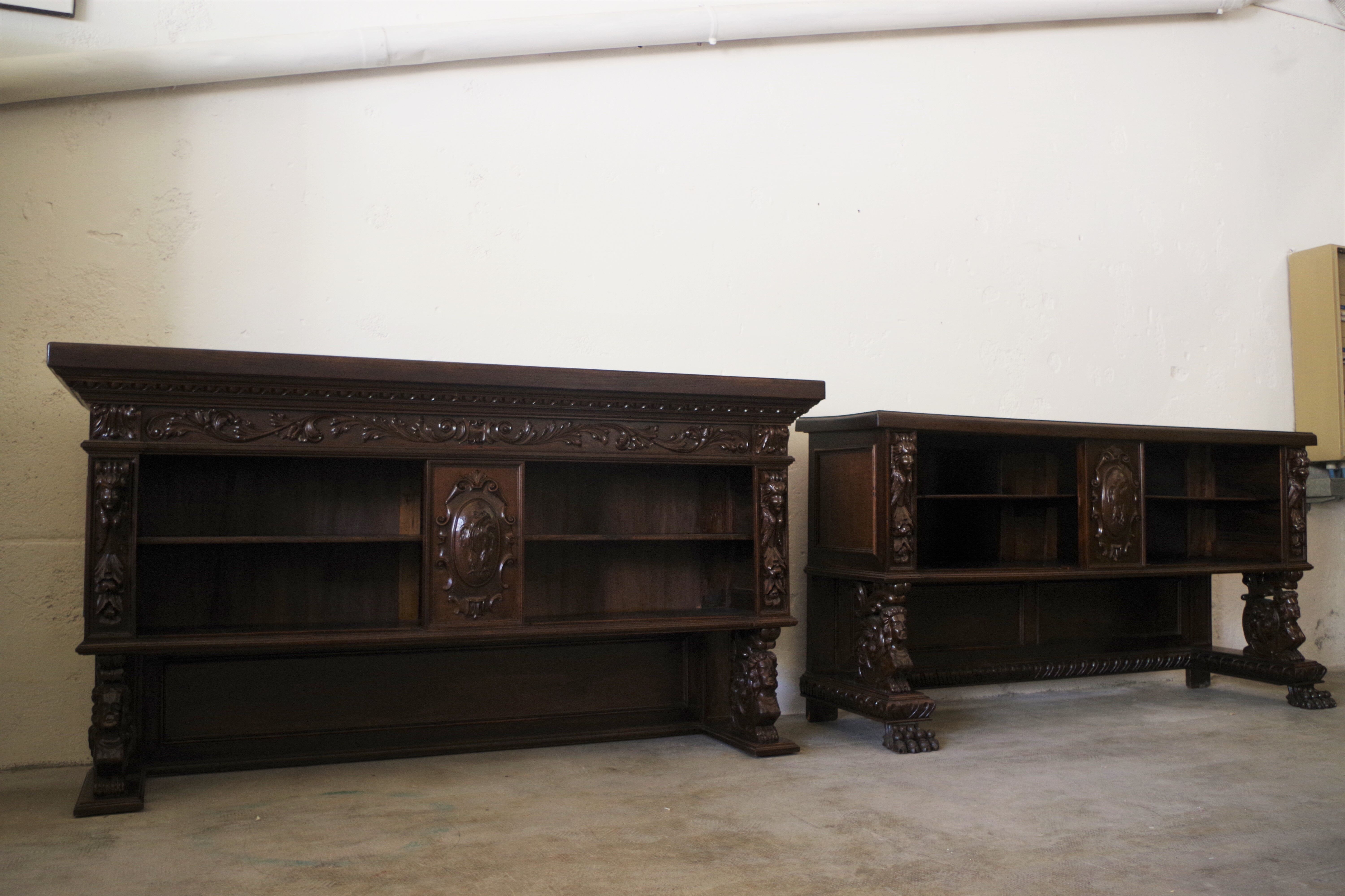 Notary shelf furniture, 1920s, set of 2