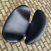 Originele zwart lederen Fritz Hansen Swan chair Topstaat!