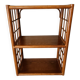 Rattan and wood shelf furniture
