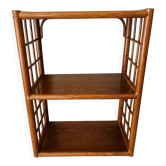 Rattan and wood shelf furniture