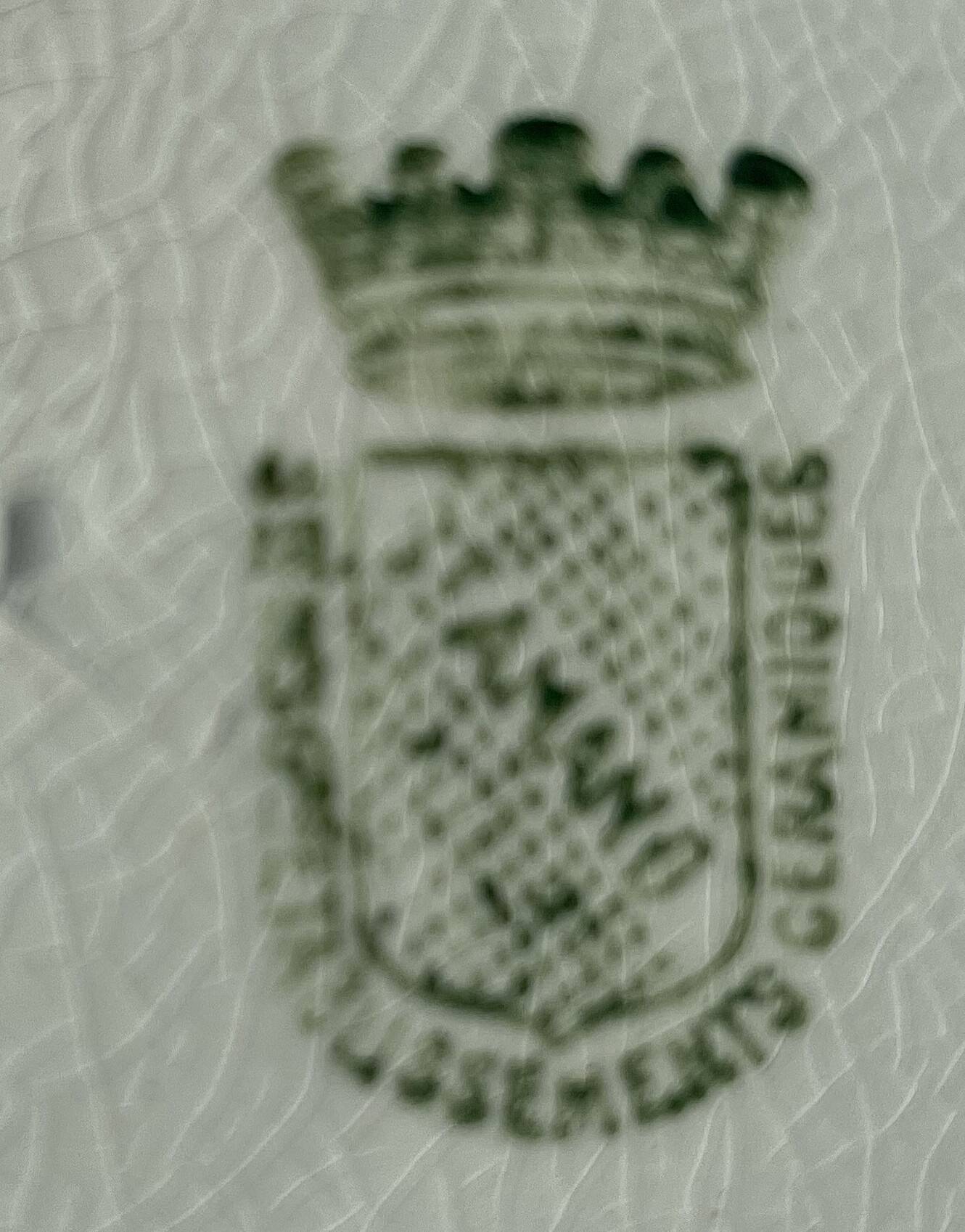 6 antique deep plates in earthenware from Saint-Amand (Nord)