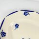 Oval half-porcelain plate from Badonviller, blue flower pattern, early 20th century.
