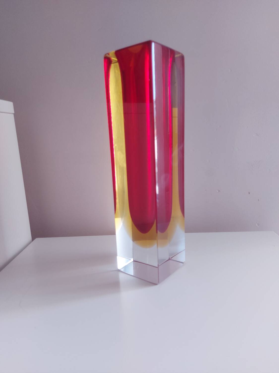 Sommerso vase by Seguso, Italy 70's, Flavien Poli (25.5 cm)