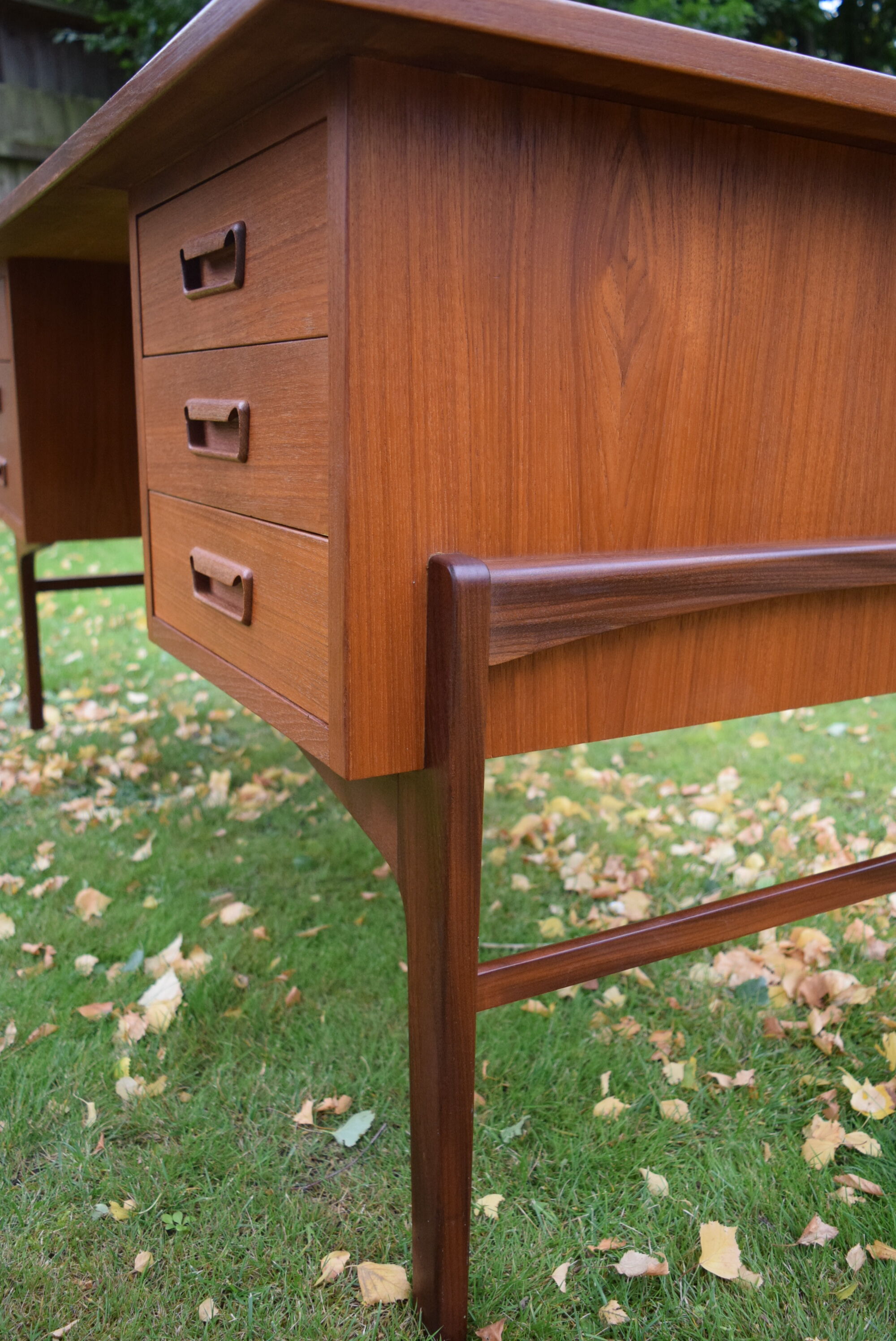 Mid-century Danish executive teak desk, 1960s