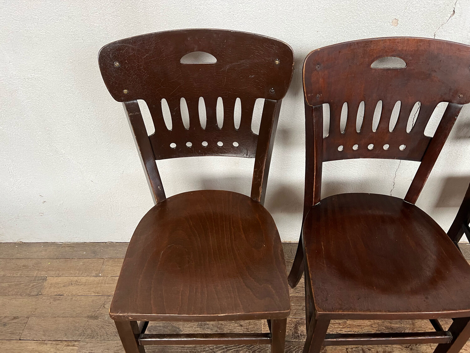Series of 4 vintage Luterma bistro chairs 1920-1930