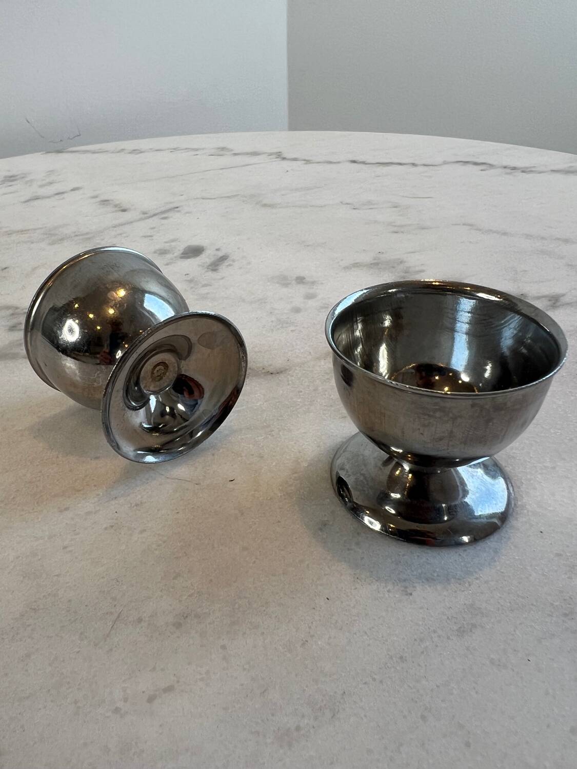 Vintage stainless steel egg cup