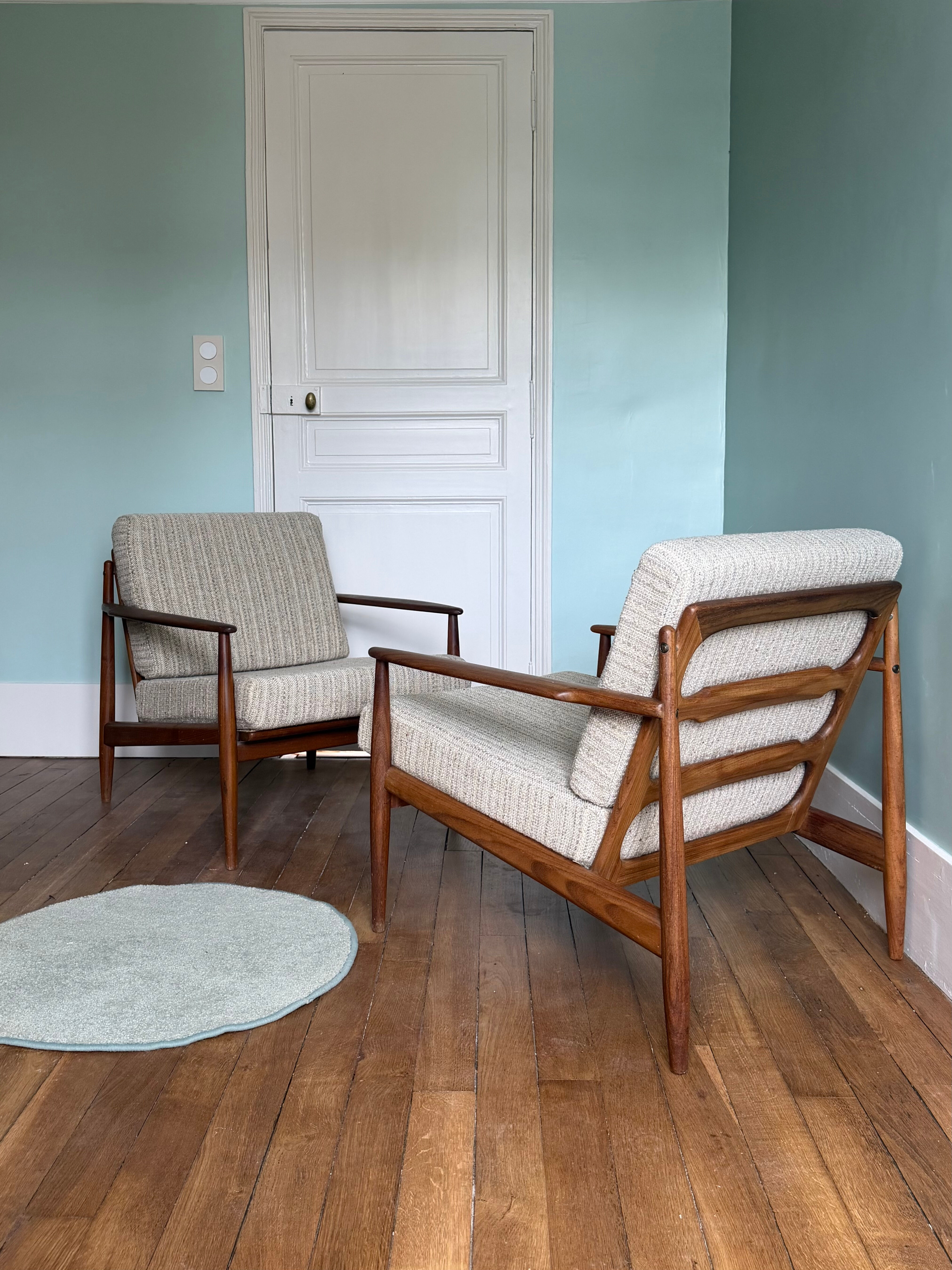 Vintage teak Scandinavian armchair