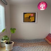Purple Mid Century Modern lamp from 1970s