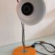 Sliding desk lamp orange vintage 70s