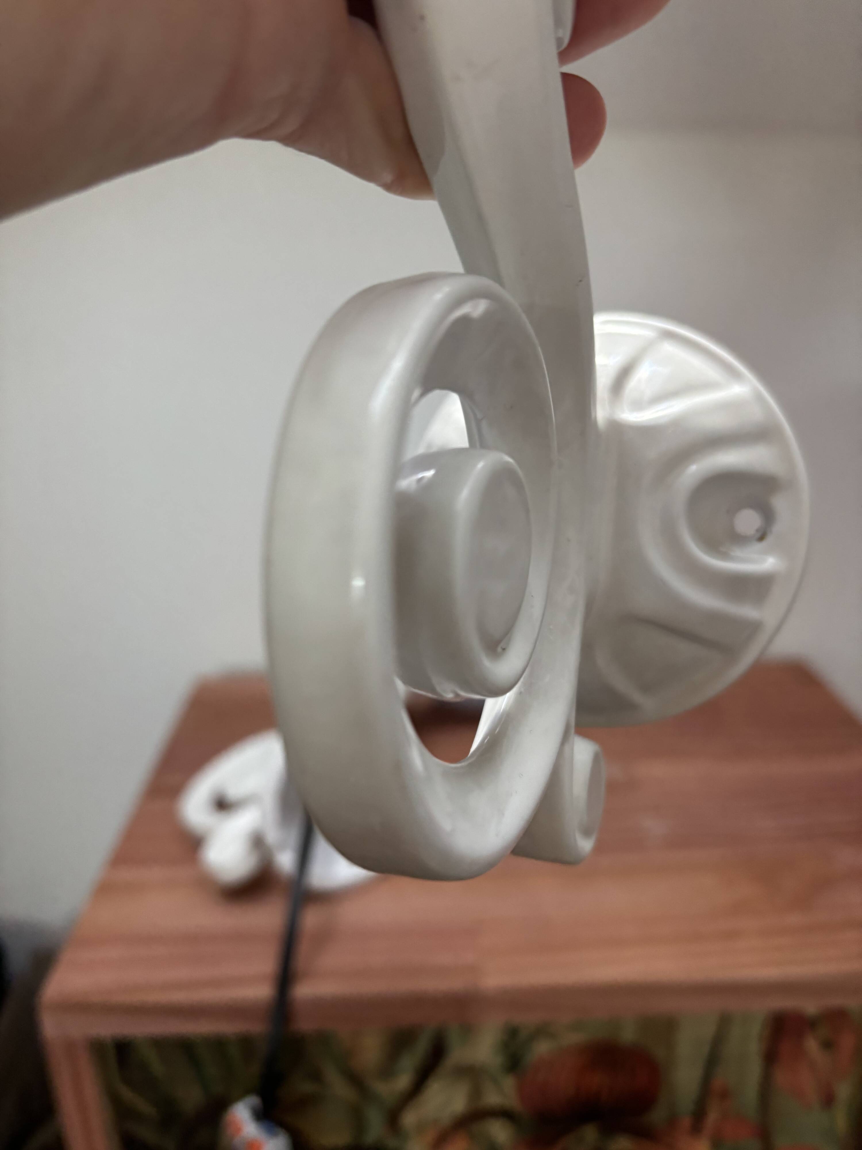 Pair of vintage pastel wall sconces